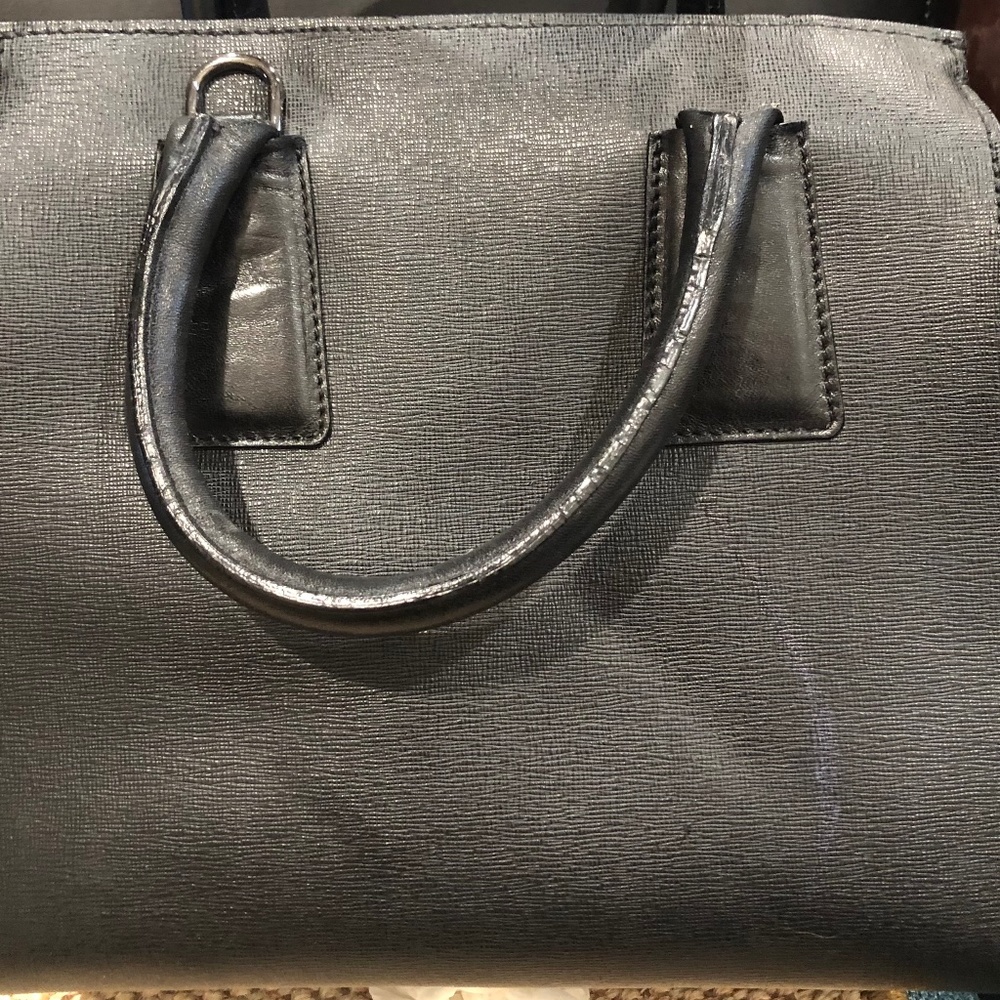 Caroll Paris, leather small tote/messenger bag. Made in Italy